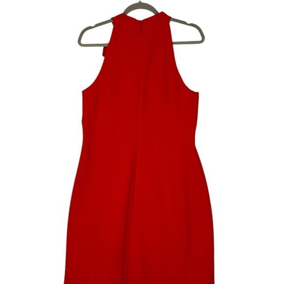 Vince Camuto Red Crepe Neck Tie Sleeveless Mini Dress | 12 - Picture 4 of 10
